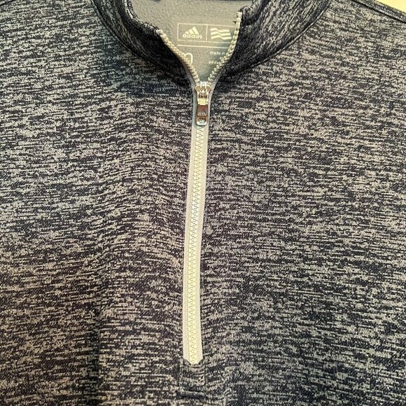 Adidas Women's Golf Brushed Terry Heather Quarter-Zip Pullover Size M - Picture 5 of 7